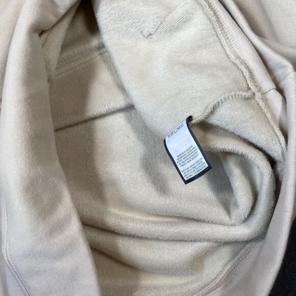 Lazypants Beige Hooded Sweatshirt Embroidered Detail Kangaroo Pocket Mens Size S - Picture 5 of 12